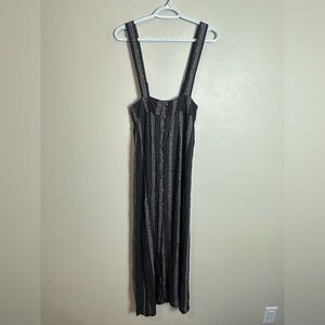 En Creme Size S Black and Brown Maxi Dress